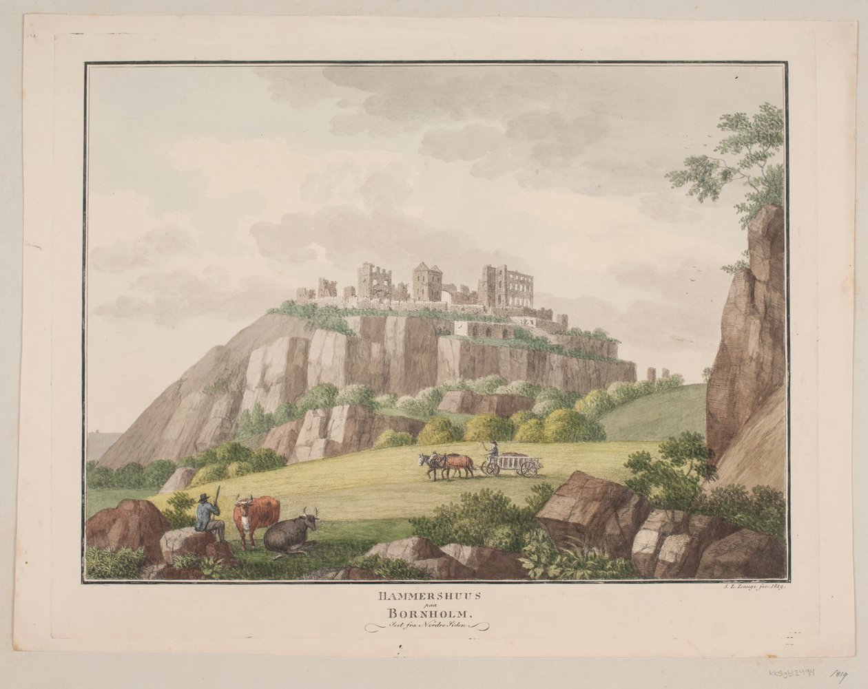 Hammershus em Bornholm. Visto do lado norte de Søren L. Lange