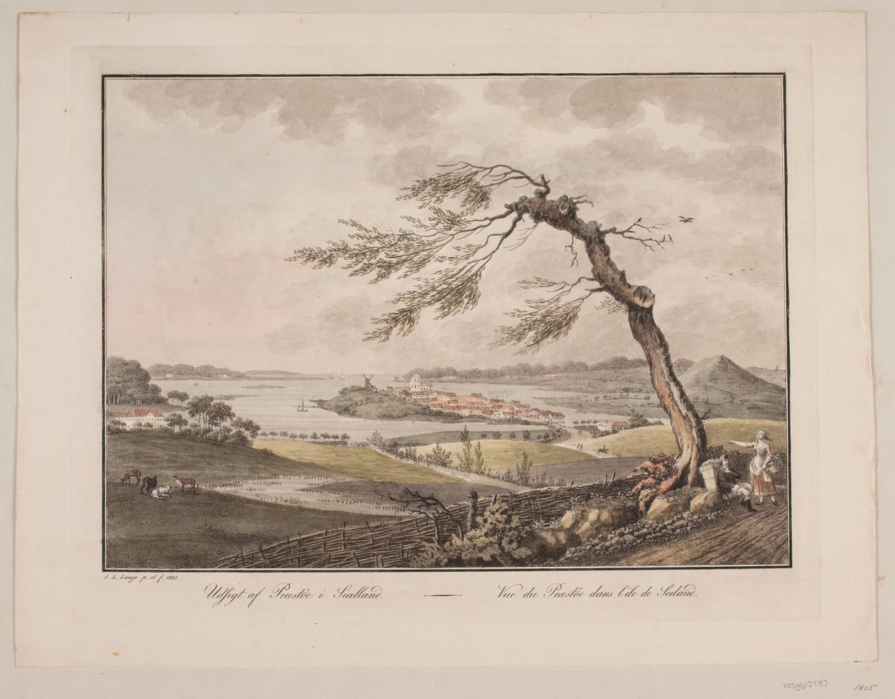 Vista de Præstø na Zelândia de Søren L. Lange