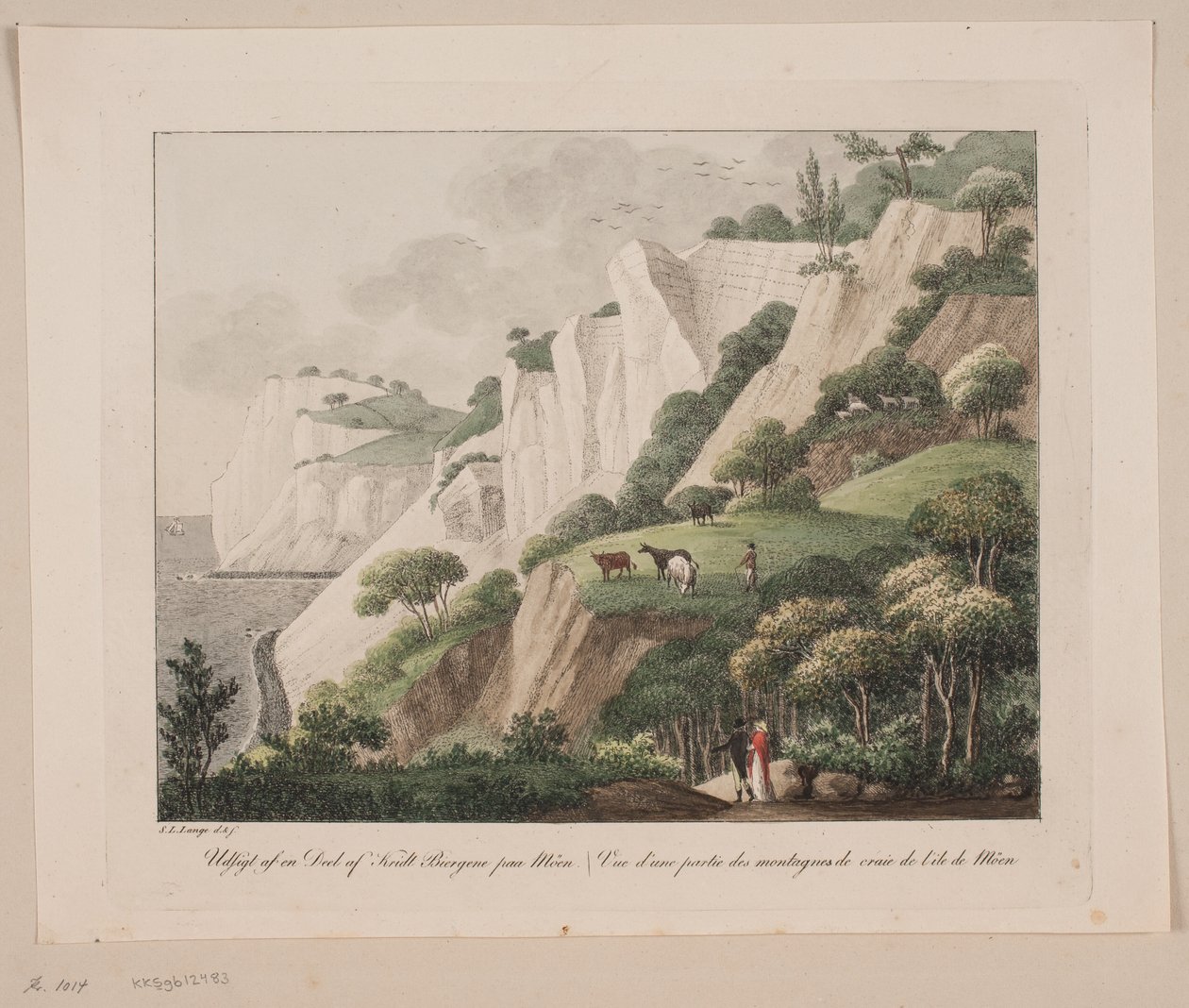 Vista de parte das montanhas de giz em Møn de Søren L. Lange