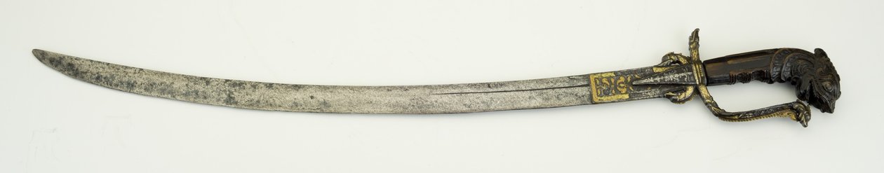 Kastane, ou espada (aço, madeira e latão) de Sri Lankan School