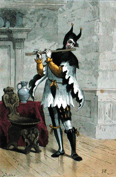 Jester in the Sixteenth Century (gravura a cores) de Stablo Stablo