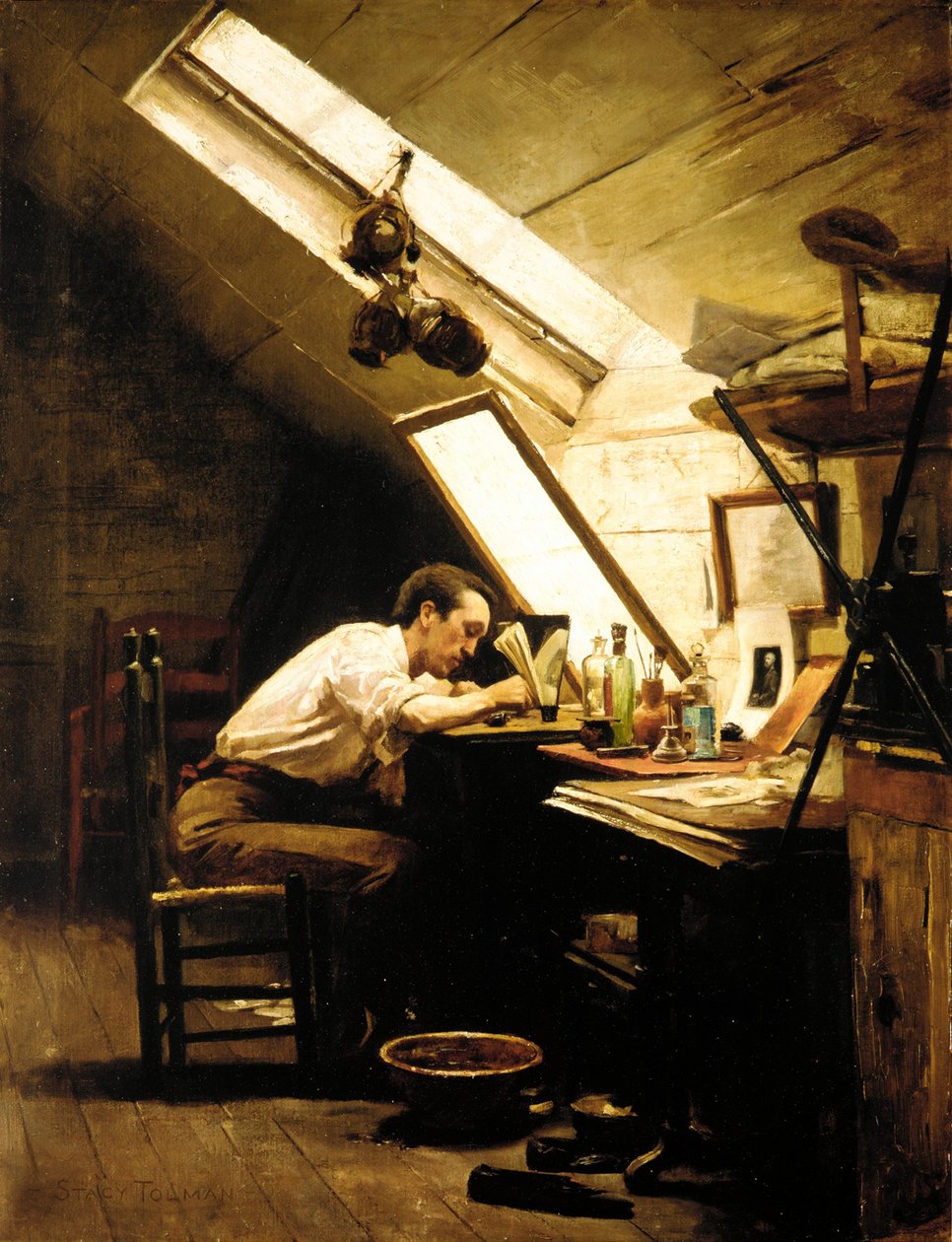 O Etcher, c.1887-89 de Stacy Tolman