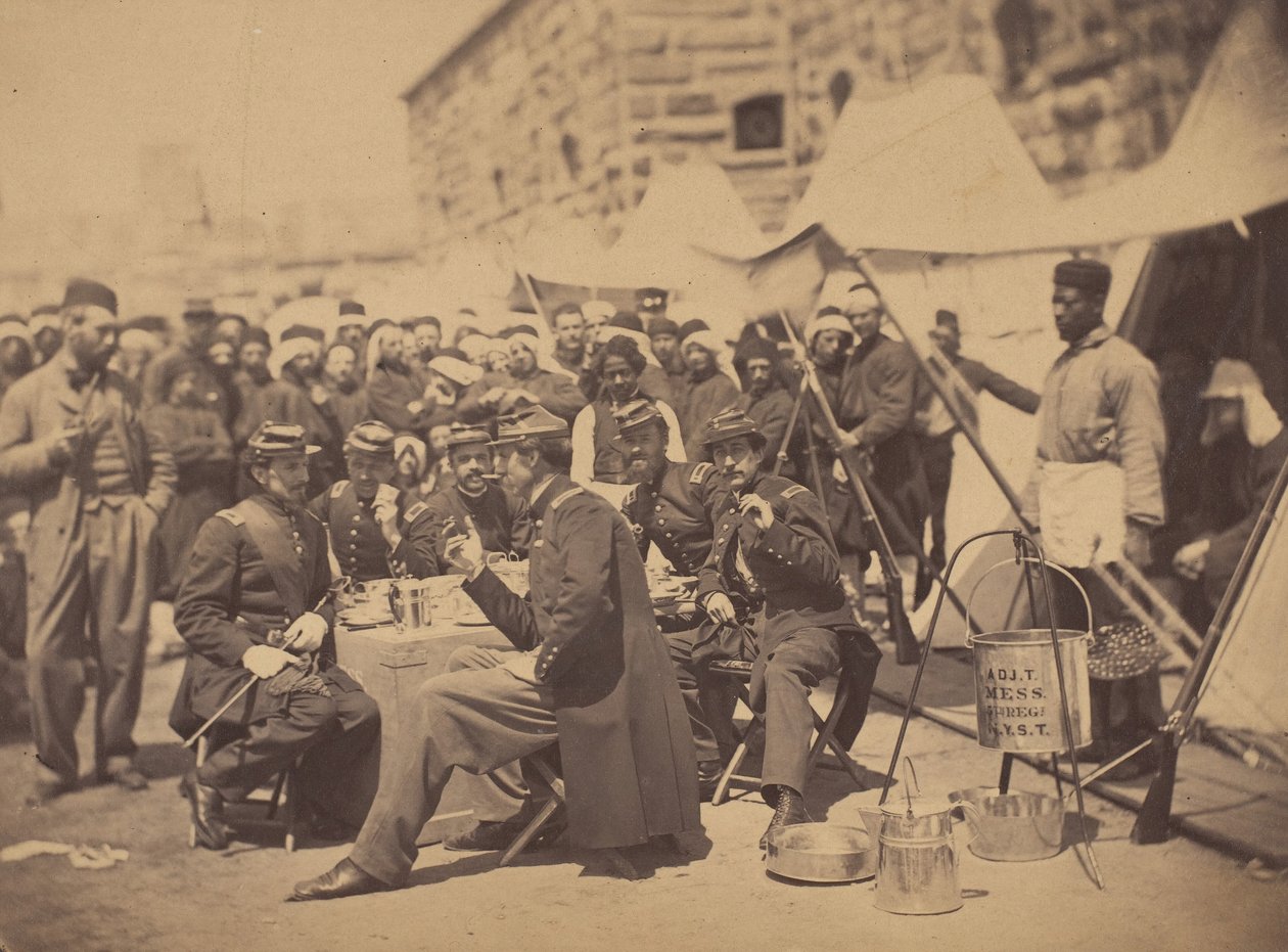 Duryea Zouaves, Refeição do Ajudante de Fort Schuyler, 18 de maio de 1861. de Stacy