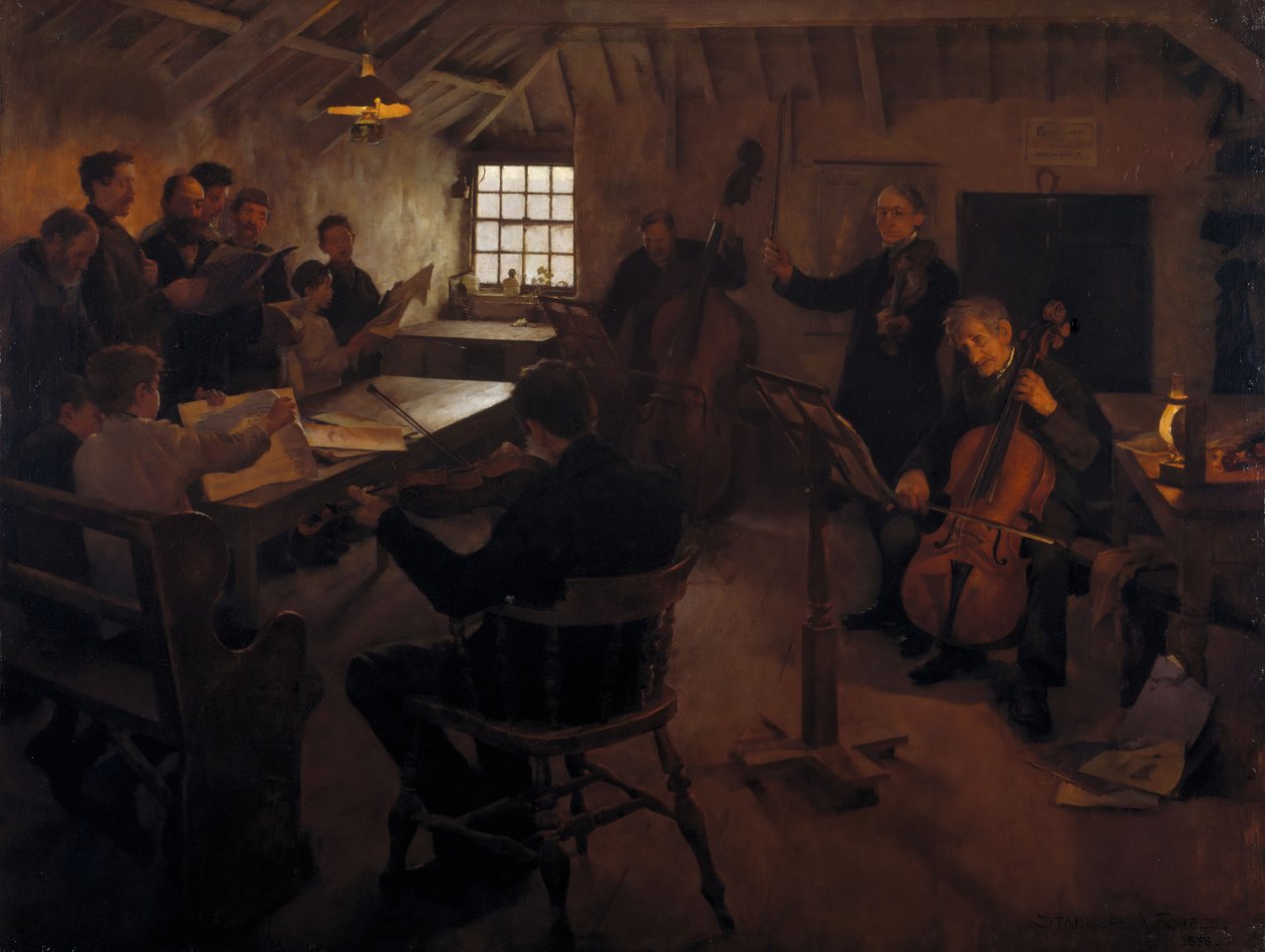 A Filarmônica da Vila, 1888. de Stanhope A Forbes