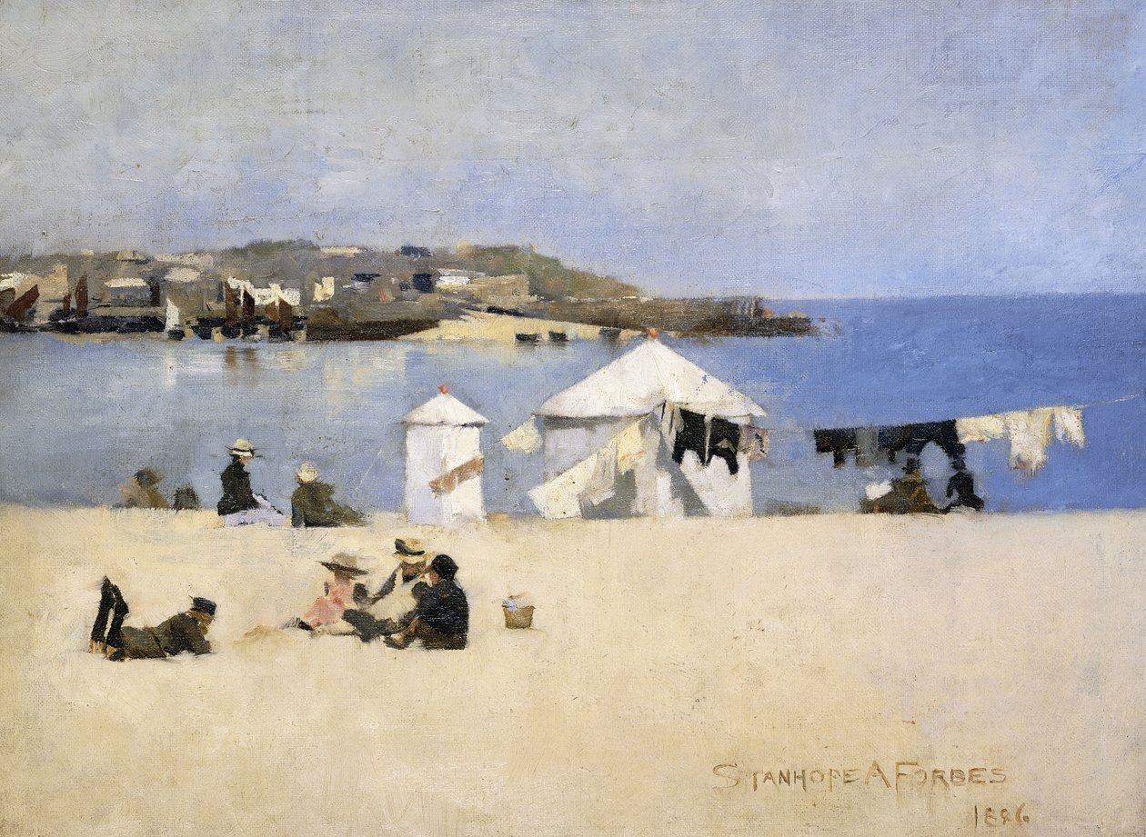 Crianças na praia, St. Ives de Stanhope Alexander Forbes