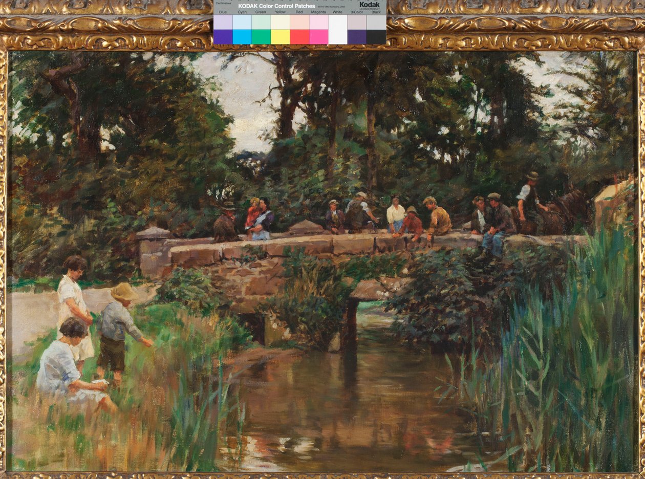 Ponte Relubbus, c.1930 (óleo sobre tela) de Stanhope Alexander Forbes