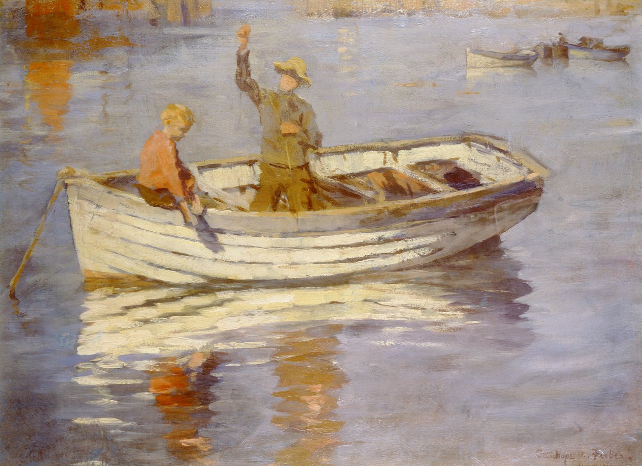 Os Jovens Pescadores (petróleo) de Stanhope Alexander Forbes