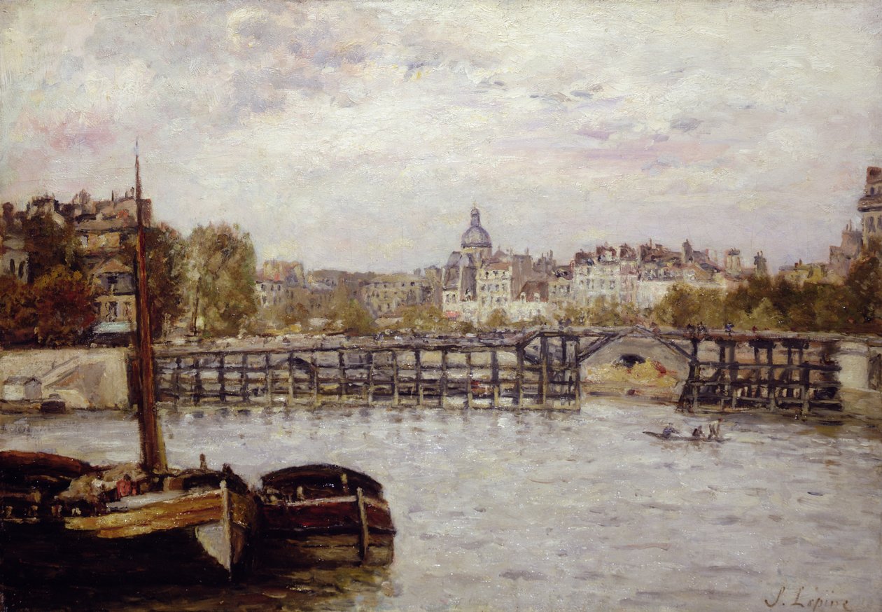 O Pont de l&39;Estacade, Paris de Stanislas Victor Edouard Lepine