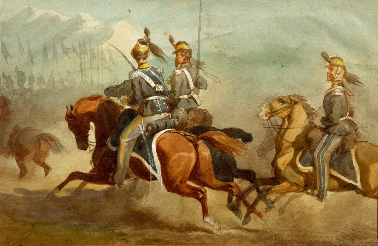 Cavalaria, Ilustração de Stanislao Grimaldi del Poggetto de Stanislas Grimaldi del Poggetto