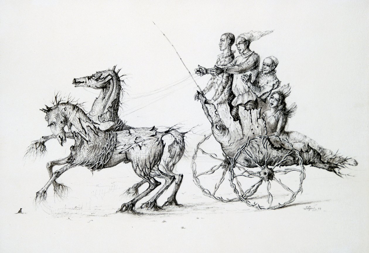 Morte em Barouche, c1850-1890 de Stanislas Lepine