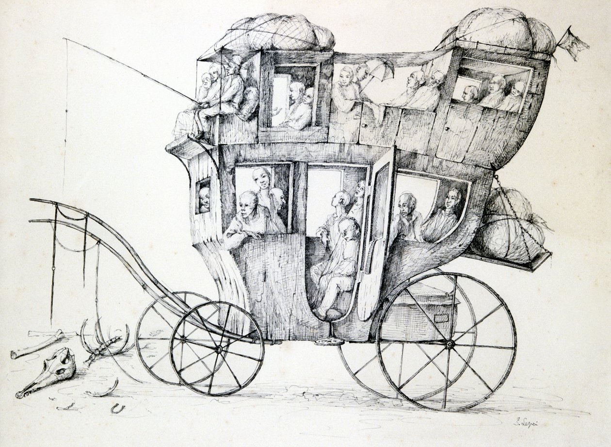 Diligência, c1850-1890 de Stanislas Lepine