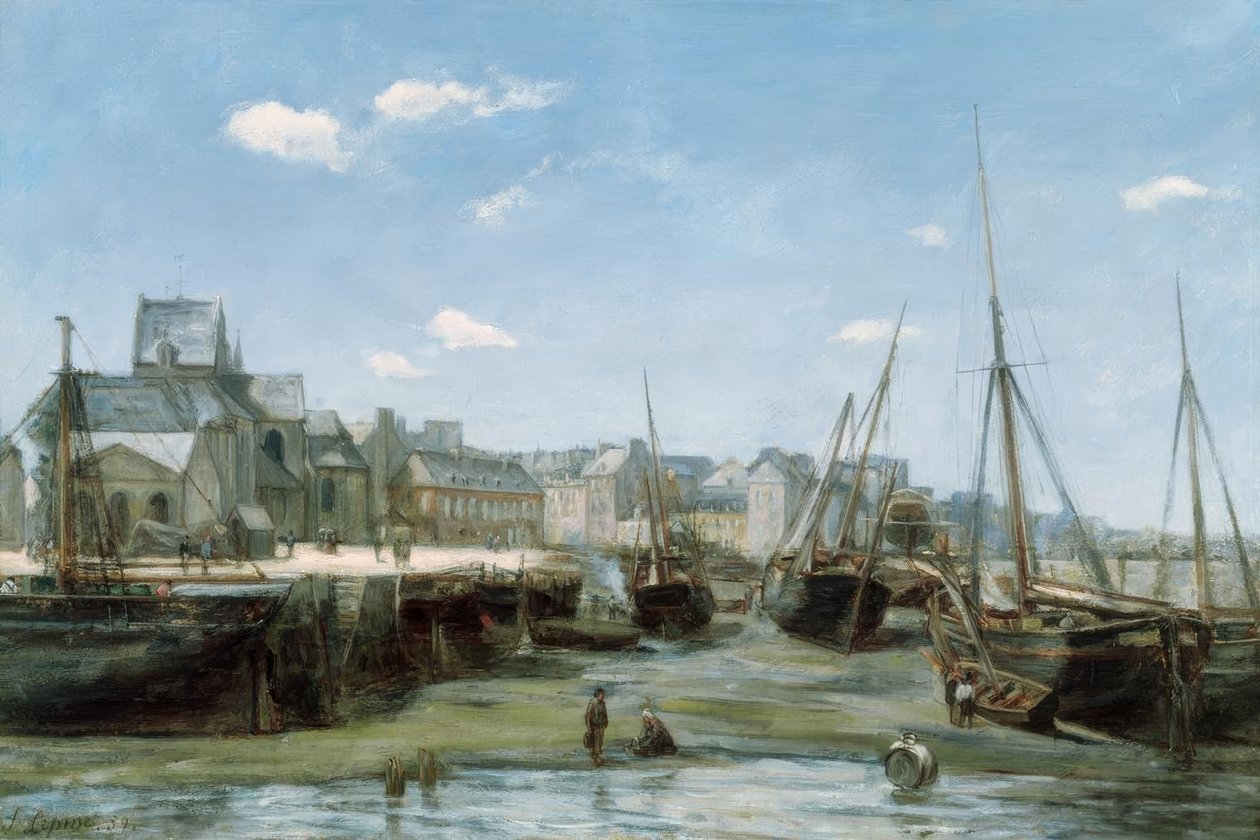 Porto na maré baixa de Stanislas Lepine