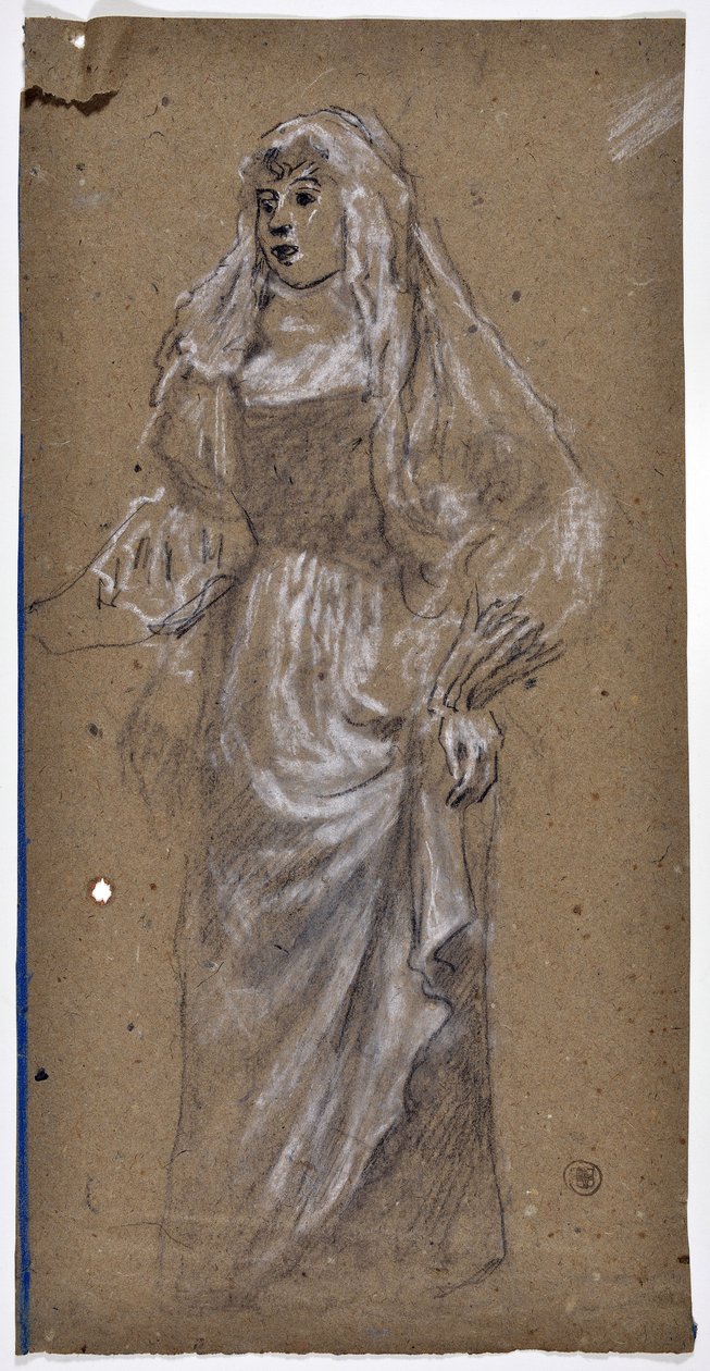 Estudo da mulher (desenho) de Stanislas Torrents y de Amat