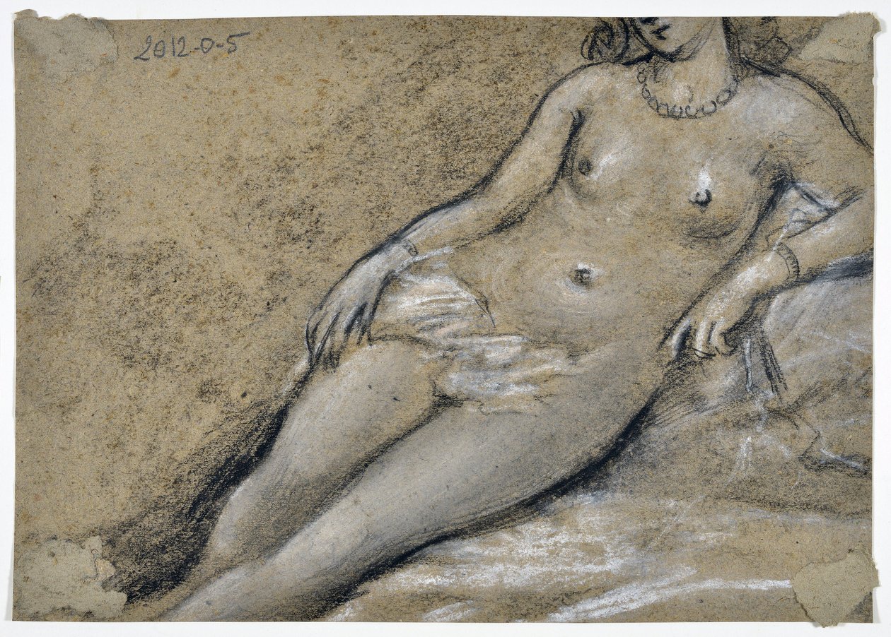 Estudo da mulher (desenho) de Stanislas Torrents y de Amat