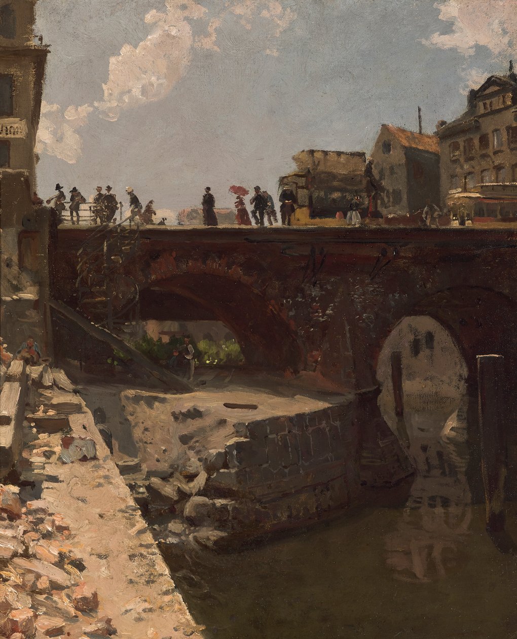 Ponte em uma cidade francesa de Stanislas Victor Edouard Lepine
