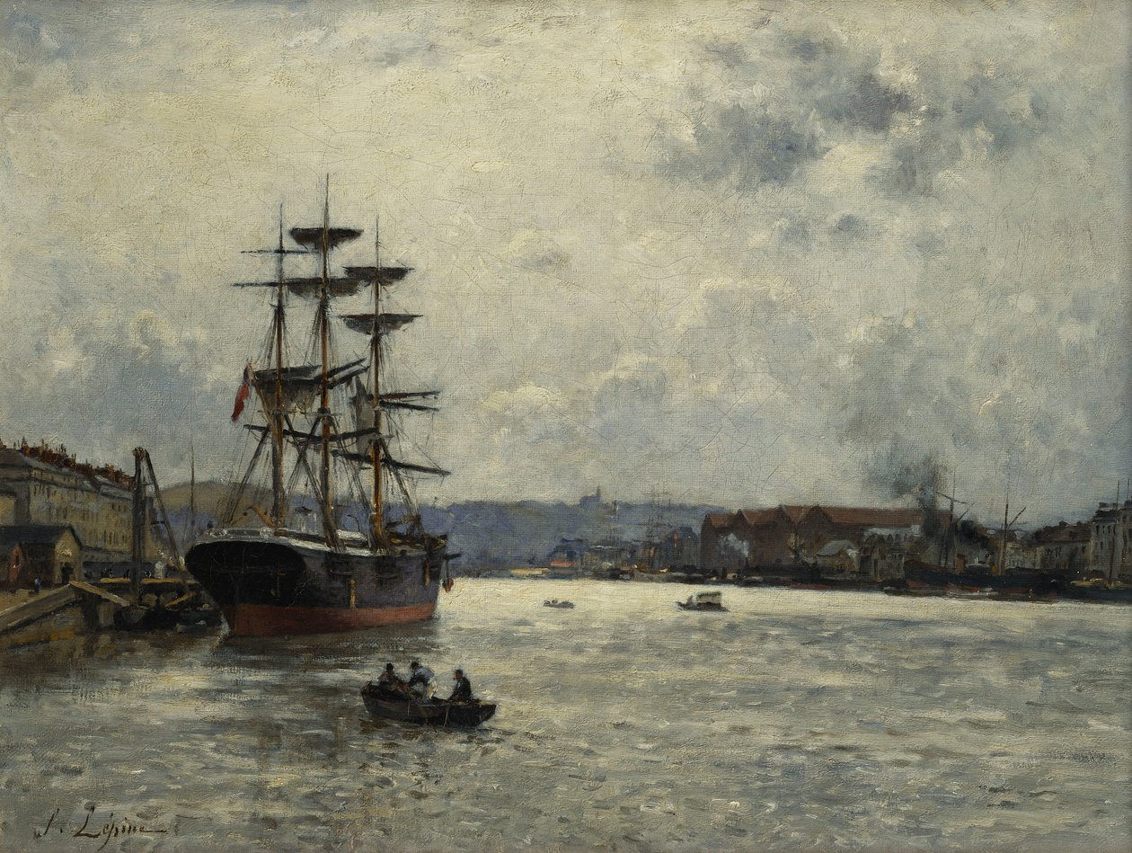 O porto de Caen; O porto de Caen, de Stanislas Victor Edouard Lepine