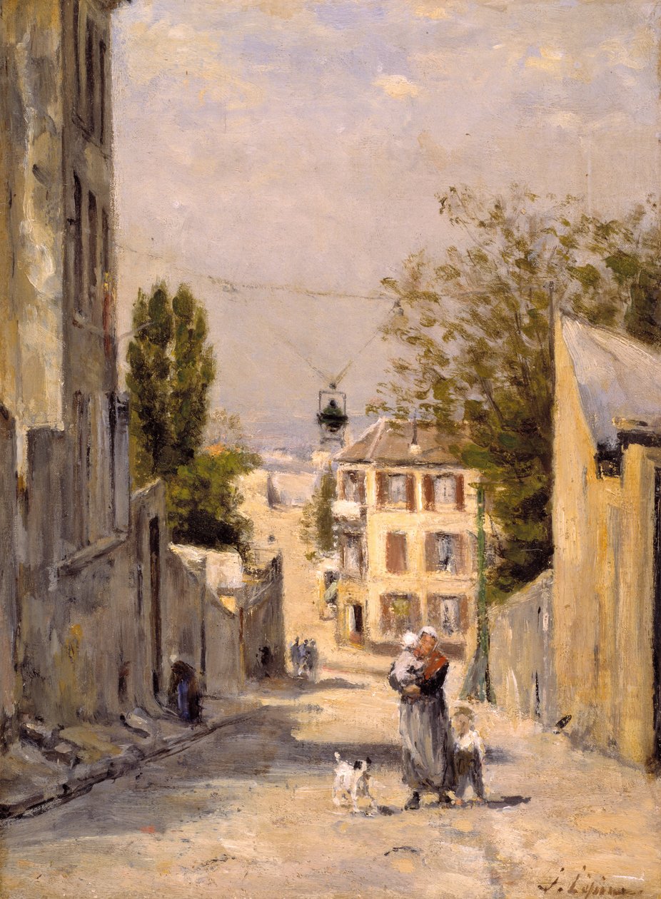 A Rua de Norvins, Montmartre de Stanislas Victor Edouard Lepine