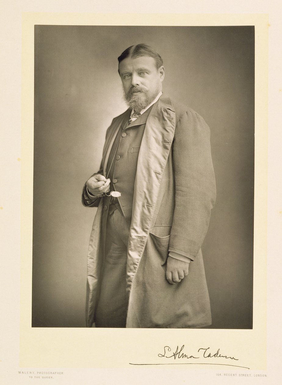 Sir Lawrence Alma-Tadema (1836-1912), pintor, fotografia de retrato de Stanislaus Walery