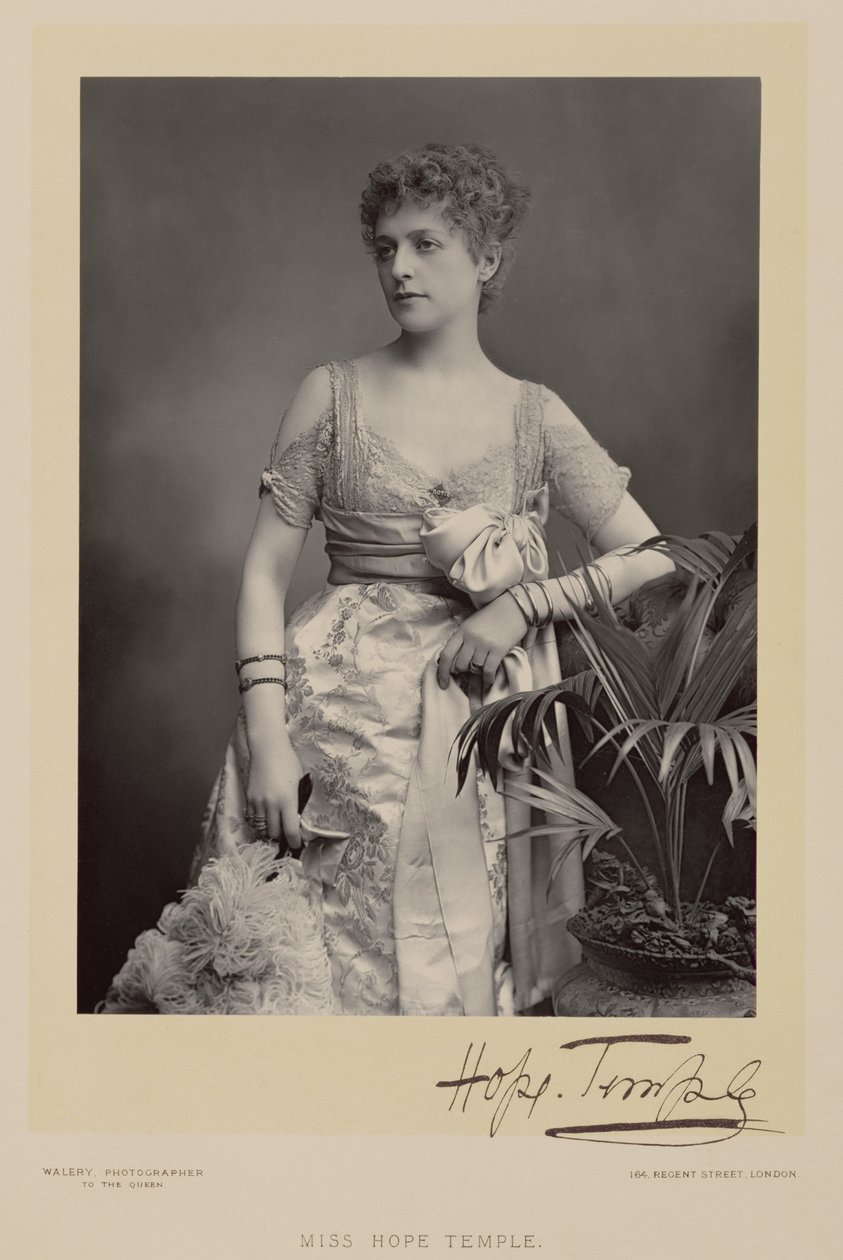 Miss Hope Temple, fotografia de retrato de Stanislaus Walery