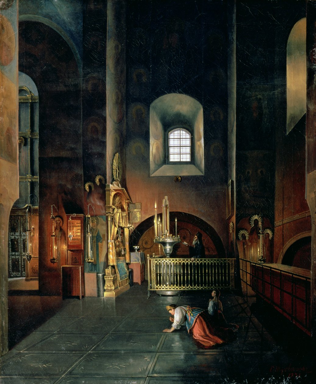 Em uma igreja, 1851 de Stanislav Joulianovitch Joukovski
