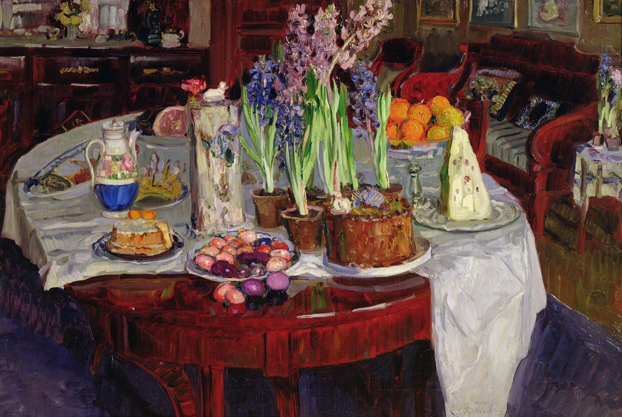Mesa De Páscoa, 1915 de Stanislav Julianovic Zukovskij