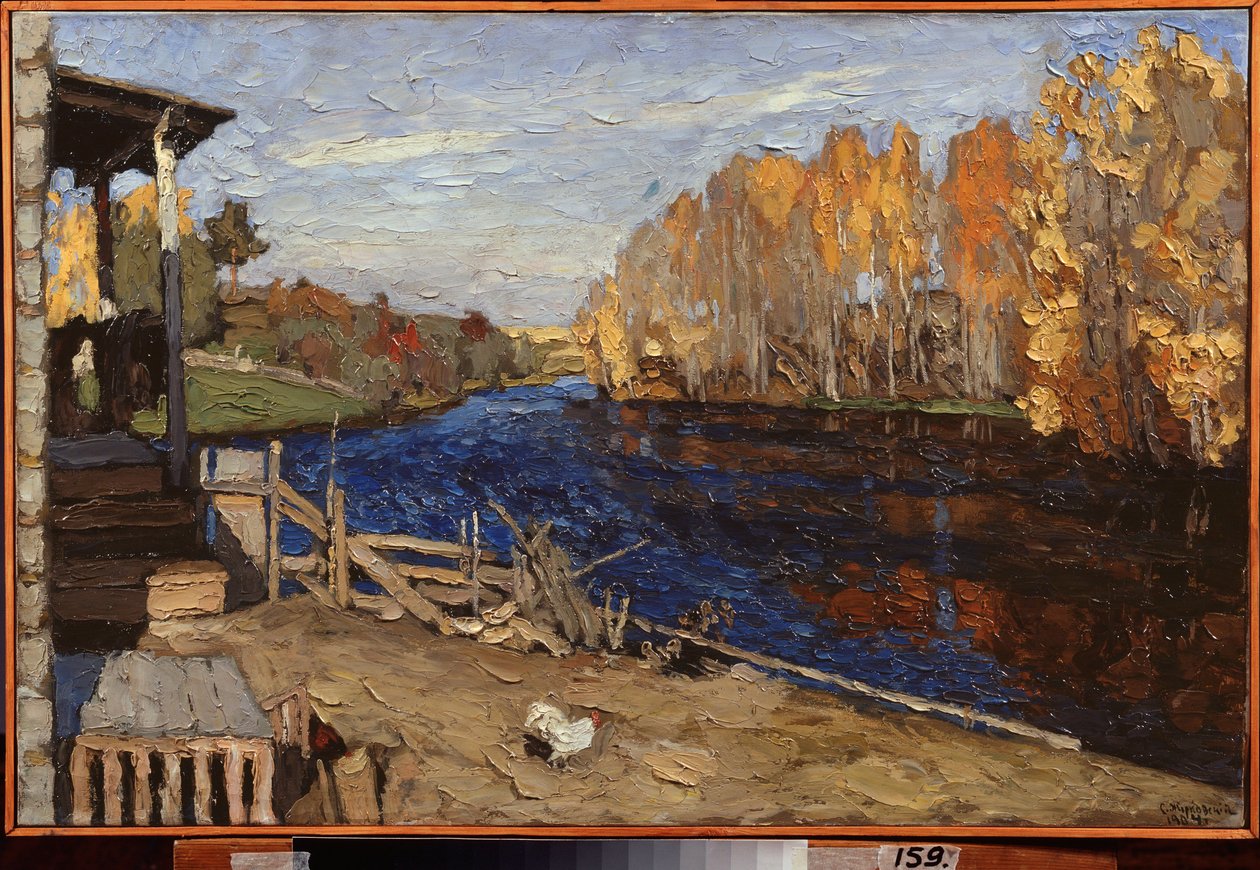 Automne. Peinture de Stanislav Yulianovich Zhukovsky (Joukovski) (1873-1944), huile sur toile de Stanislav Joulianovitch Joukovski
