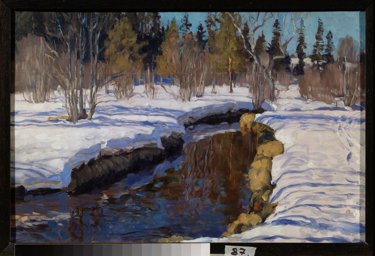 Hiver. Peinture de Stanislav Yulianovich Joukovski (Zhukovsky) (1873-1944), huile sur toile de Stanislav Joulianovitch Joukovski