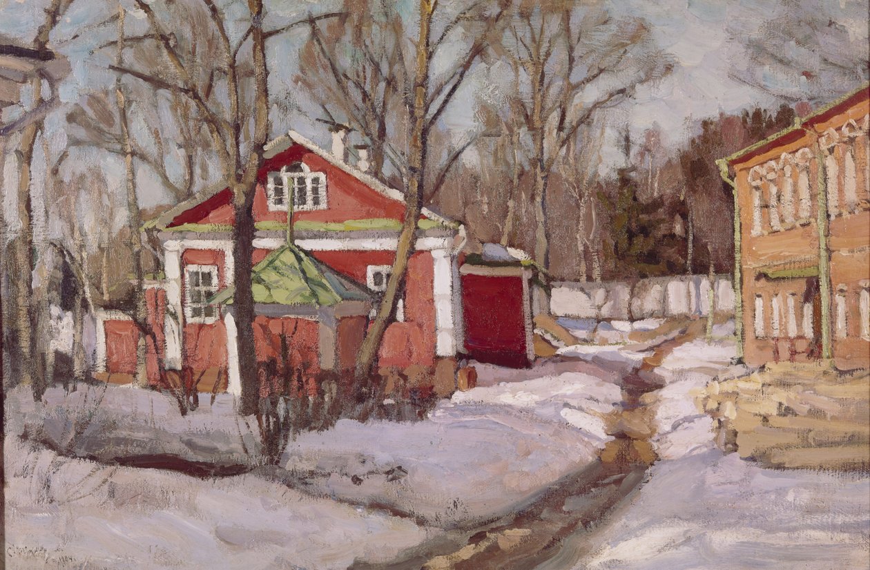 Propriedade rural no inverno, 1904 de Stanislav Julianovic Zukovskij