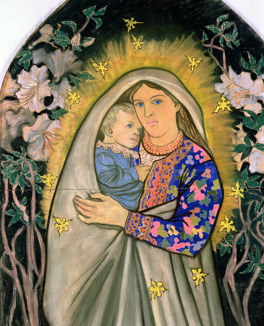 Madonna rural, 1904 (pastel no cartão) de Stanislaw Wyspianski