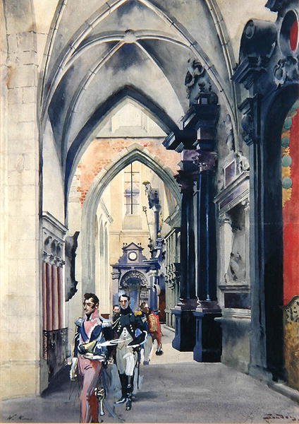 Interior da Catedral de Wawel de Stanislaw and Kossak Wojciech Tondos