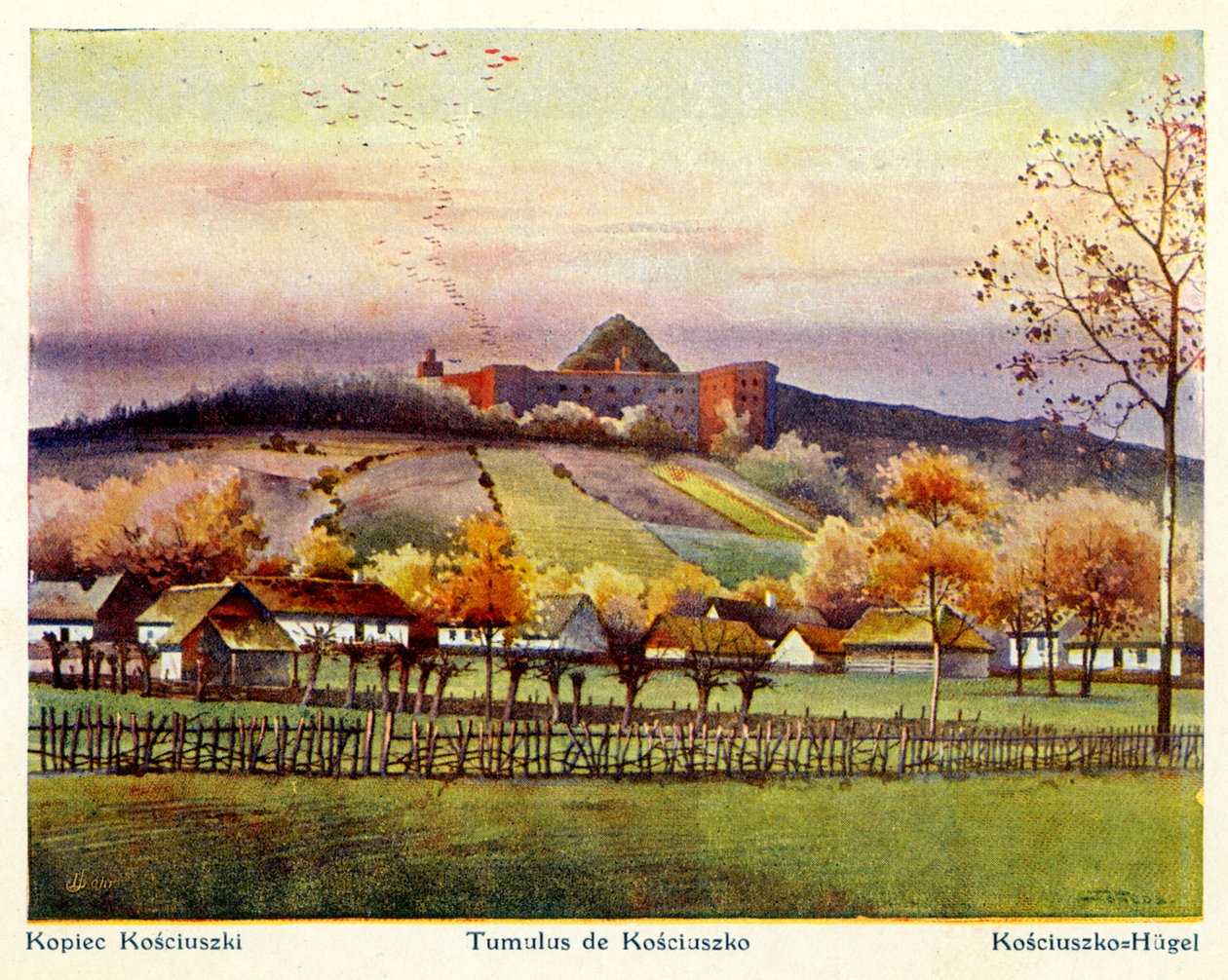 Paisagem de Cracóvia / Cracóvia, Polónia, início do século XX (cartão postal) de Stanislaw Tondos