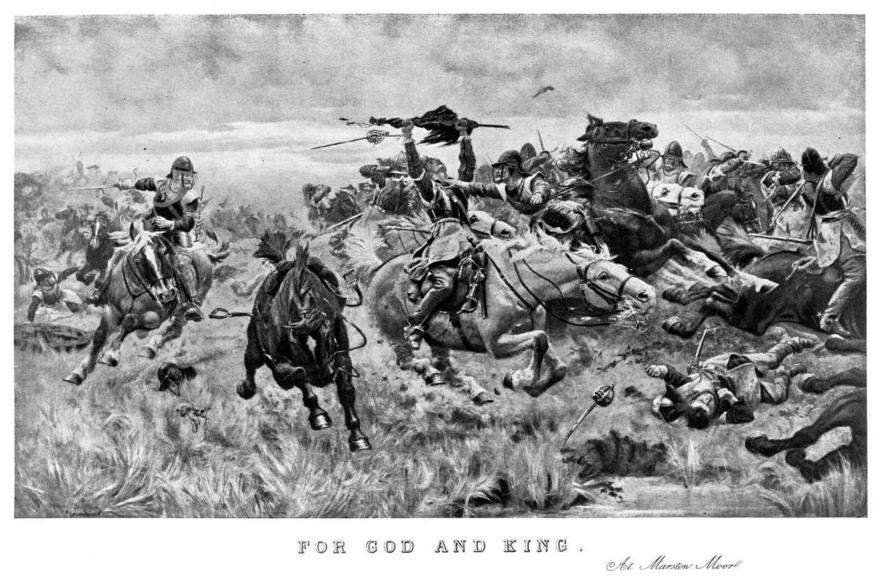 Para Deus e o rei, em Marston Moor, 1644, 1893. de Stanley Berkeley