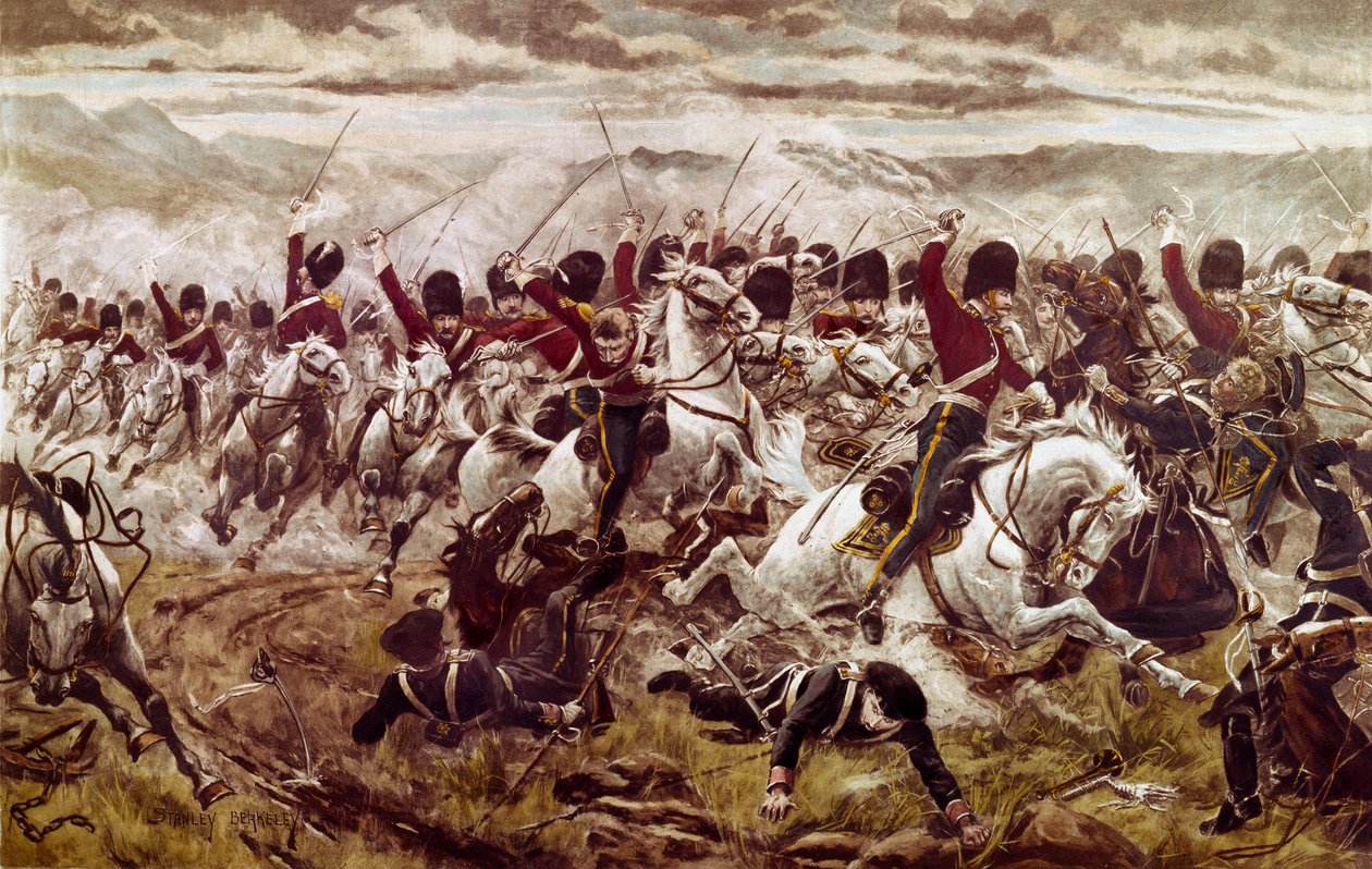  A acusação de Scarlett 300 ou brigada pesada em Balaclava, 25 de outubro de 1854, Por volta de 1890 de Stanley Berkeley