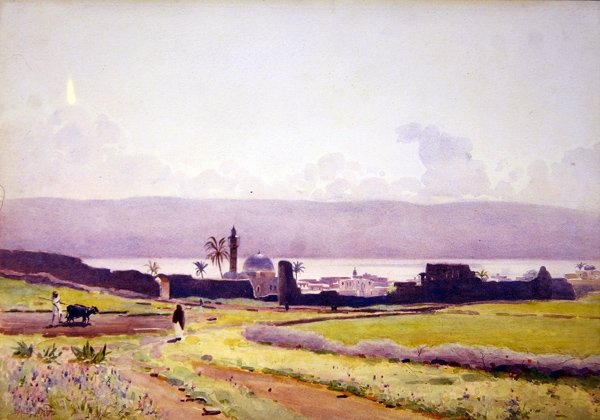 Dentro das Muralhas de Tibério, c.1905 (aguarela sobre papel) de Stanley Inchbold