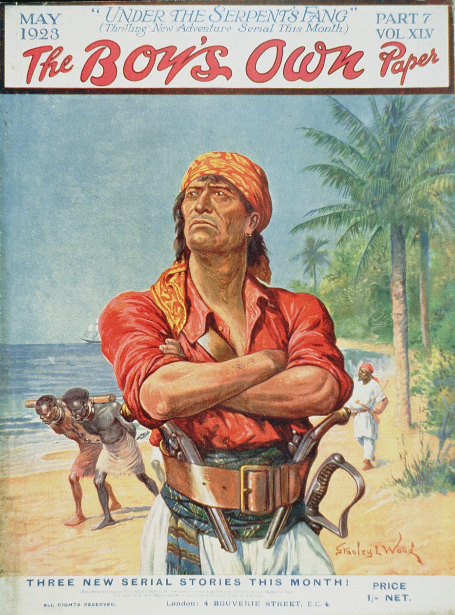 Uma figura pirata da capa do 