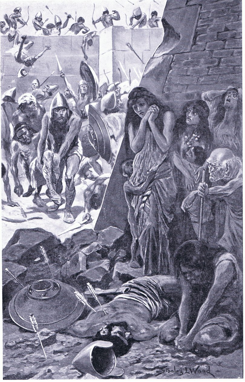 Tiro sitiado por Nabucodonosor da Babilônia de Stanley L. Wood