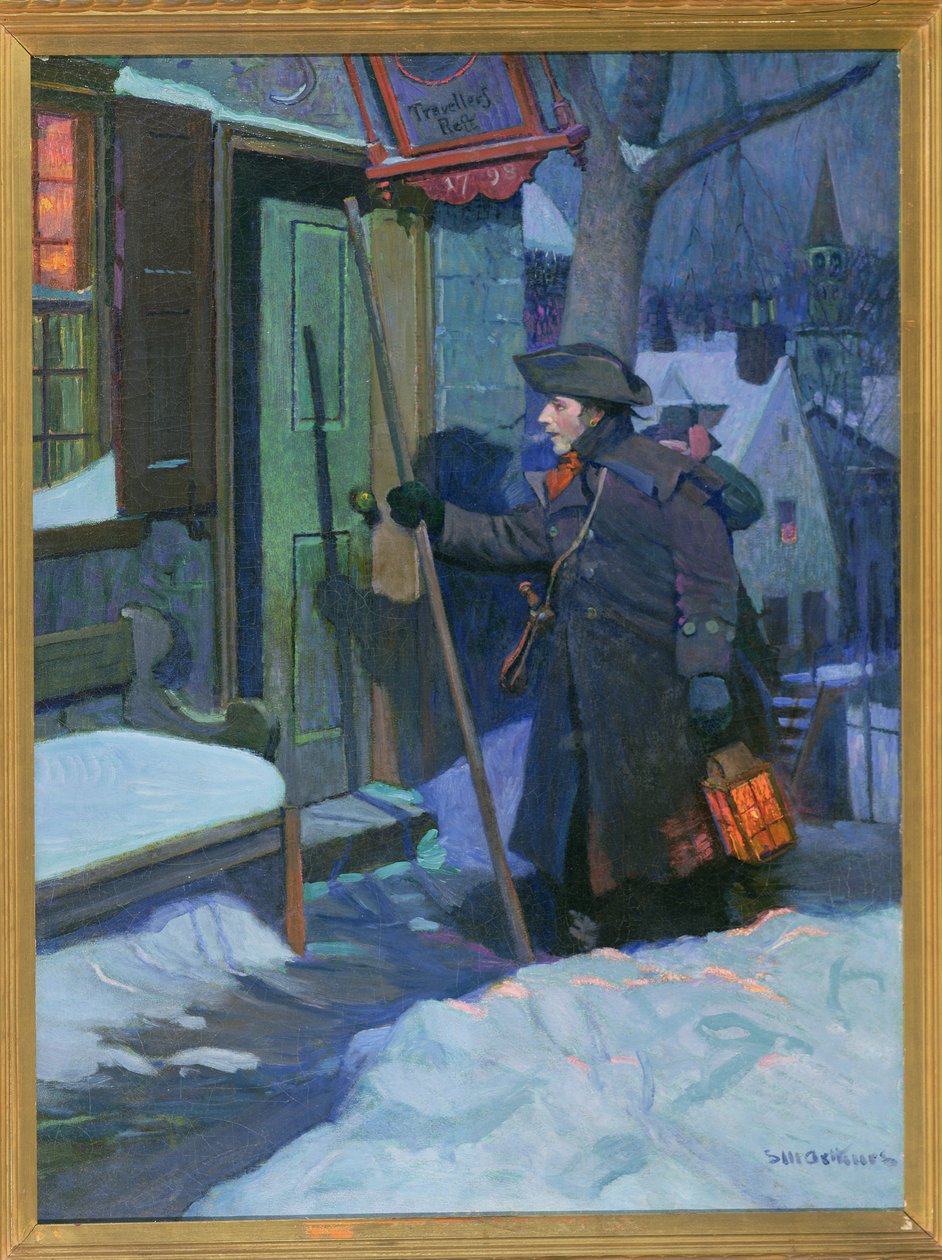 Véspera de Ano Novo (ou The Night Watch) (óleo sobre tela) de Stanley Massey Arthurs