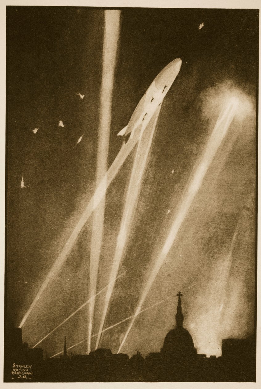 Zeppelin Raid em Londres, ilustração de 