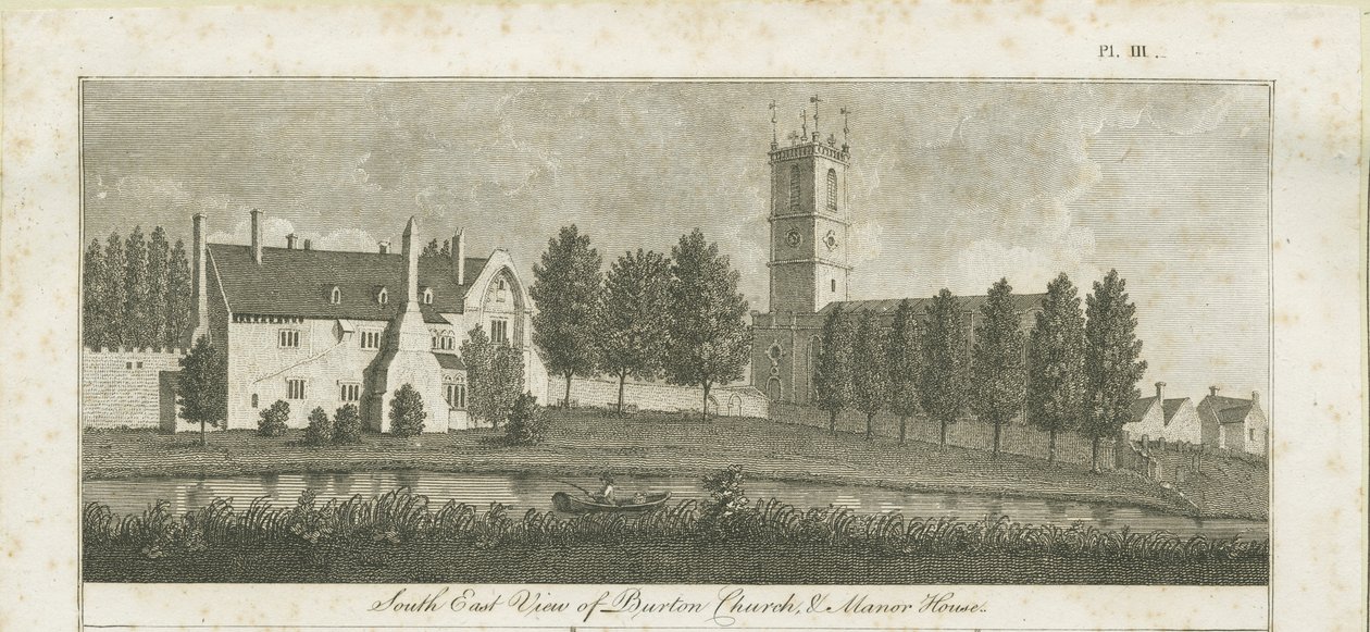 Abadia de Burton-upon-Trent: gravura, nd [c 1795] (impressão) de Stebbing Shaw