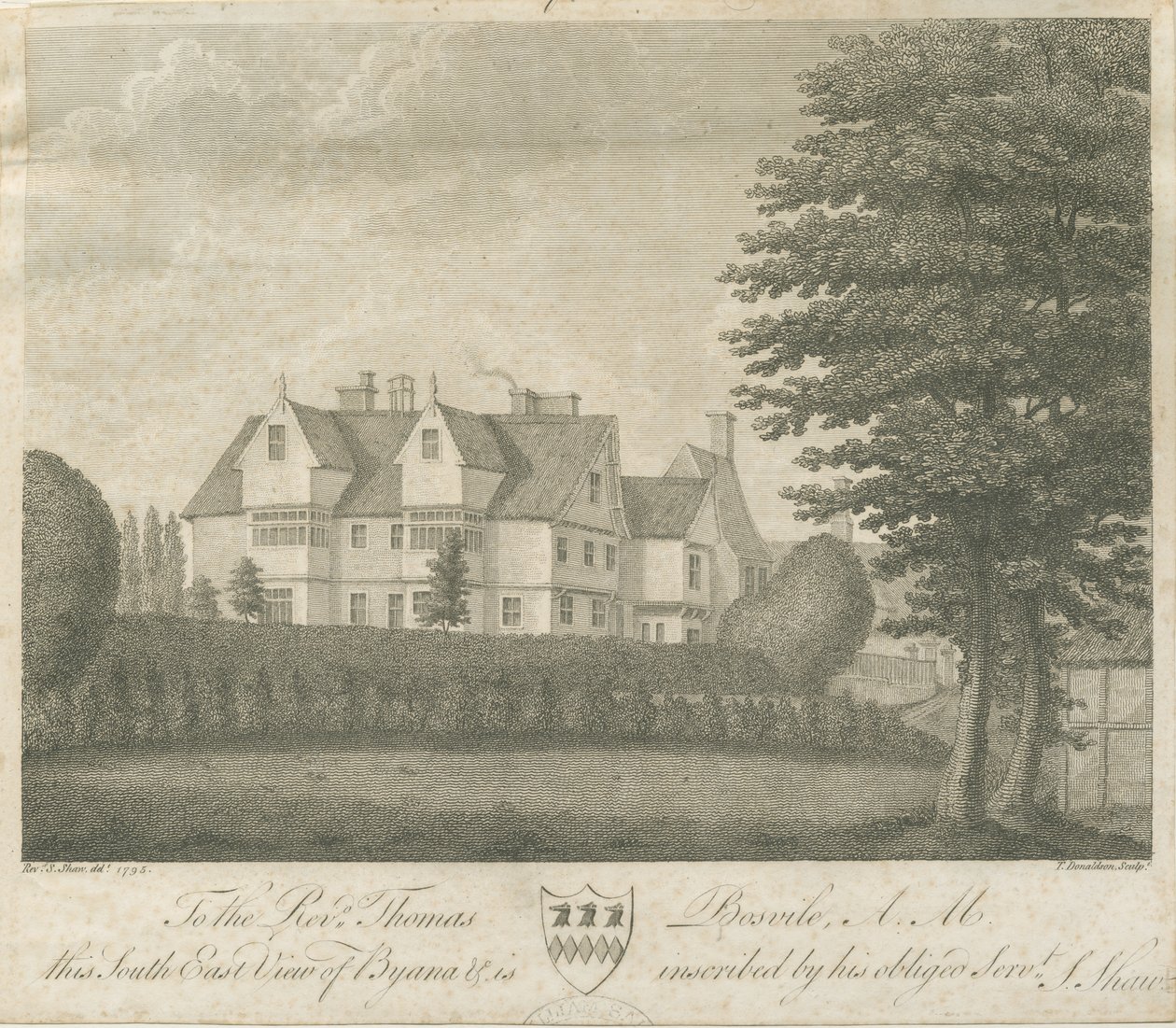 Eccleshall - Biana Hall: gravura de Stebbing Shaw