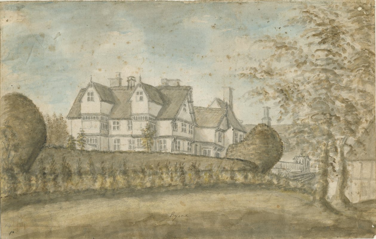 Eccleshall - Biana Hall: pintura a aquarela, nd [1795] de Stebbing Shaw