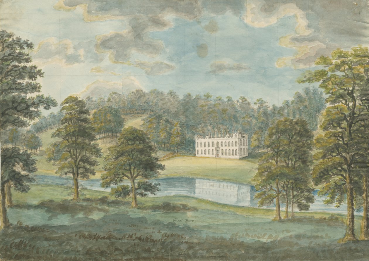 Salão Grande Barr: pintura em aquarela, nd [1762-1802] de Stebbing Shaw