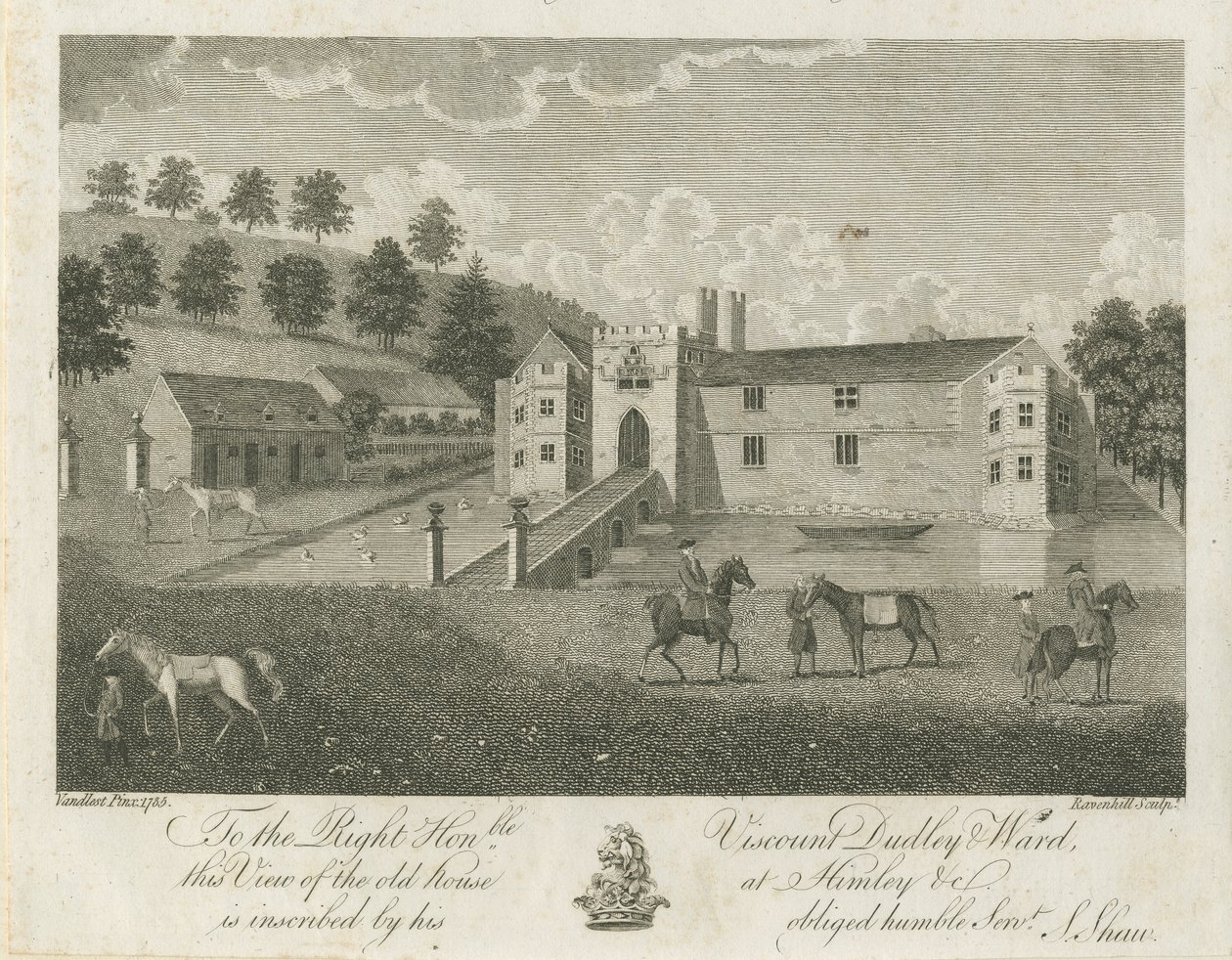 Himley Hall: gravura de Stebbing Shaw