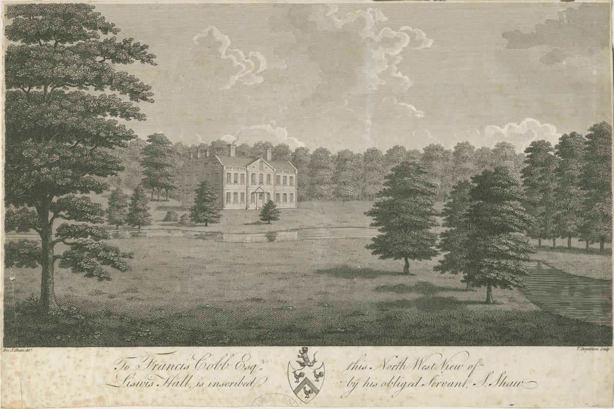 Lysways Hall: gravura, nd [1762-1802] (impressão) de Stebbing Shaw
