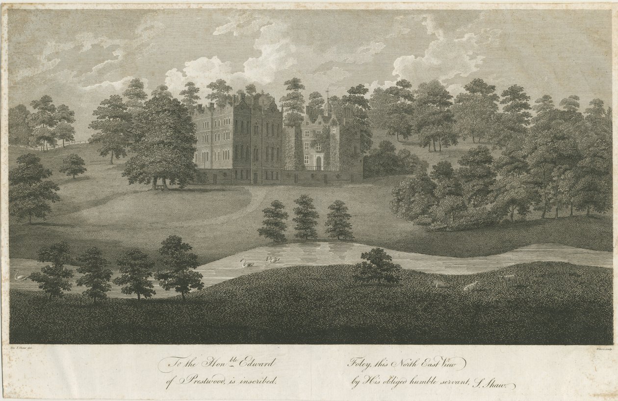 Prestwood Hall: gravura, nd [1762-1802] (impressão) de Stebbing Shaw