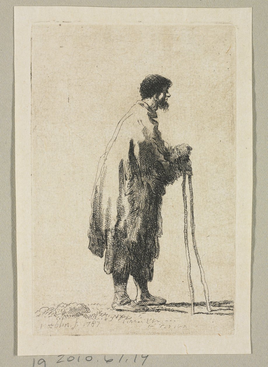 Mendigo de perfil à direita de Stefan Juliusz Norblin de la Gourdaine