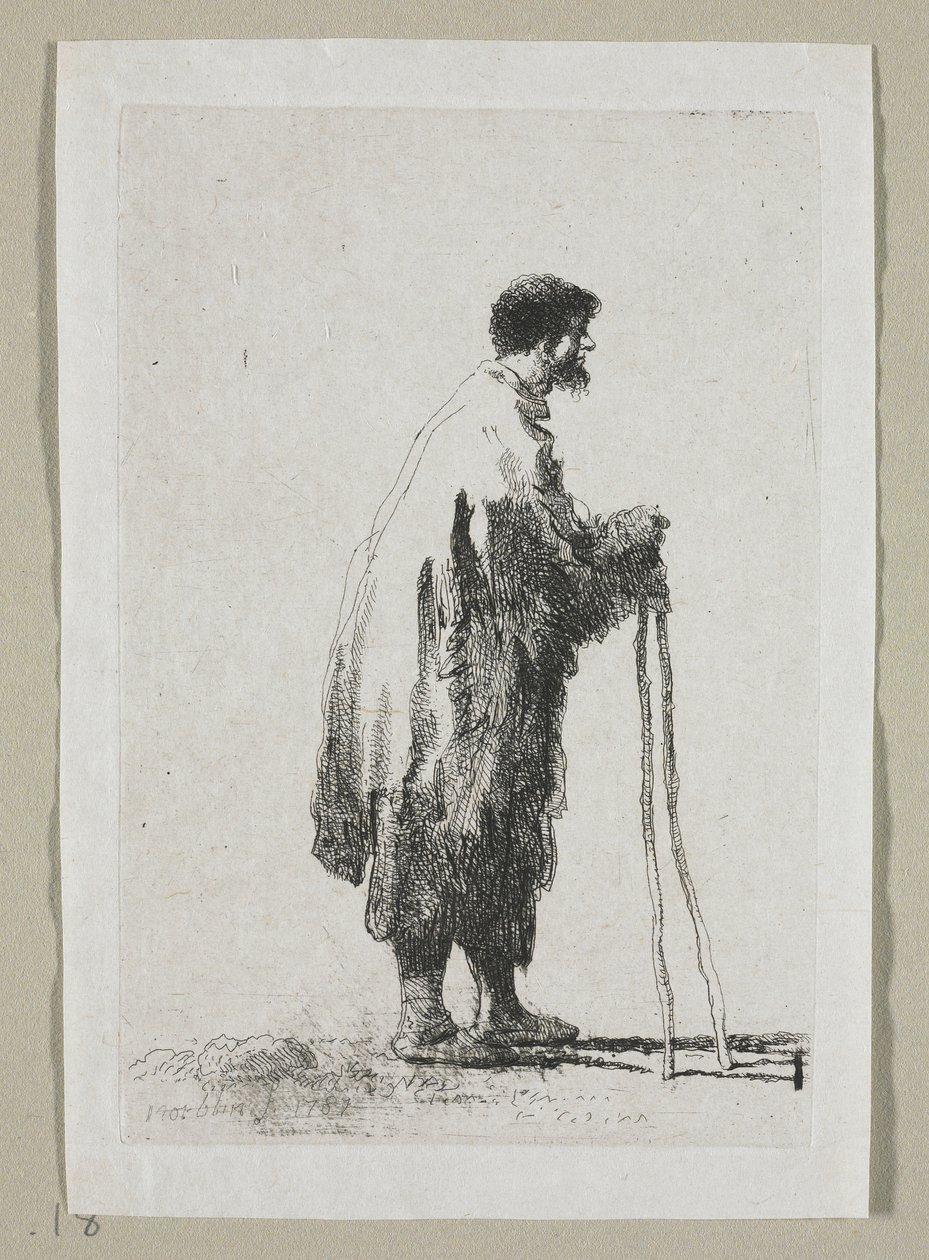 Mendigo de perfil à direita de Stefan Juliusz Norblin de la Gourdaine