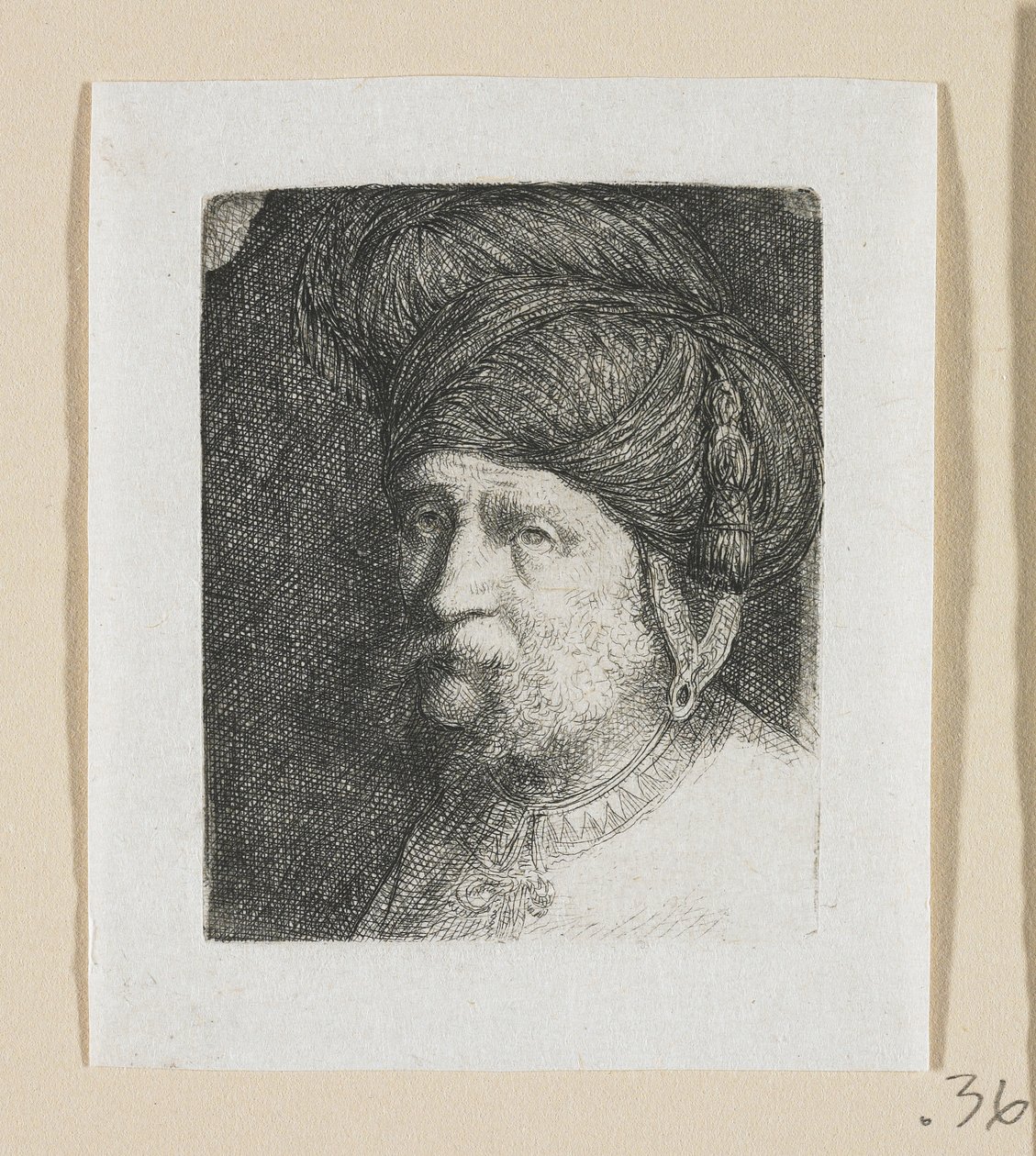 Chefe de um homem com Turban de Stefan Juliusz Norblin de la Gourdaine