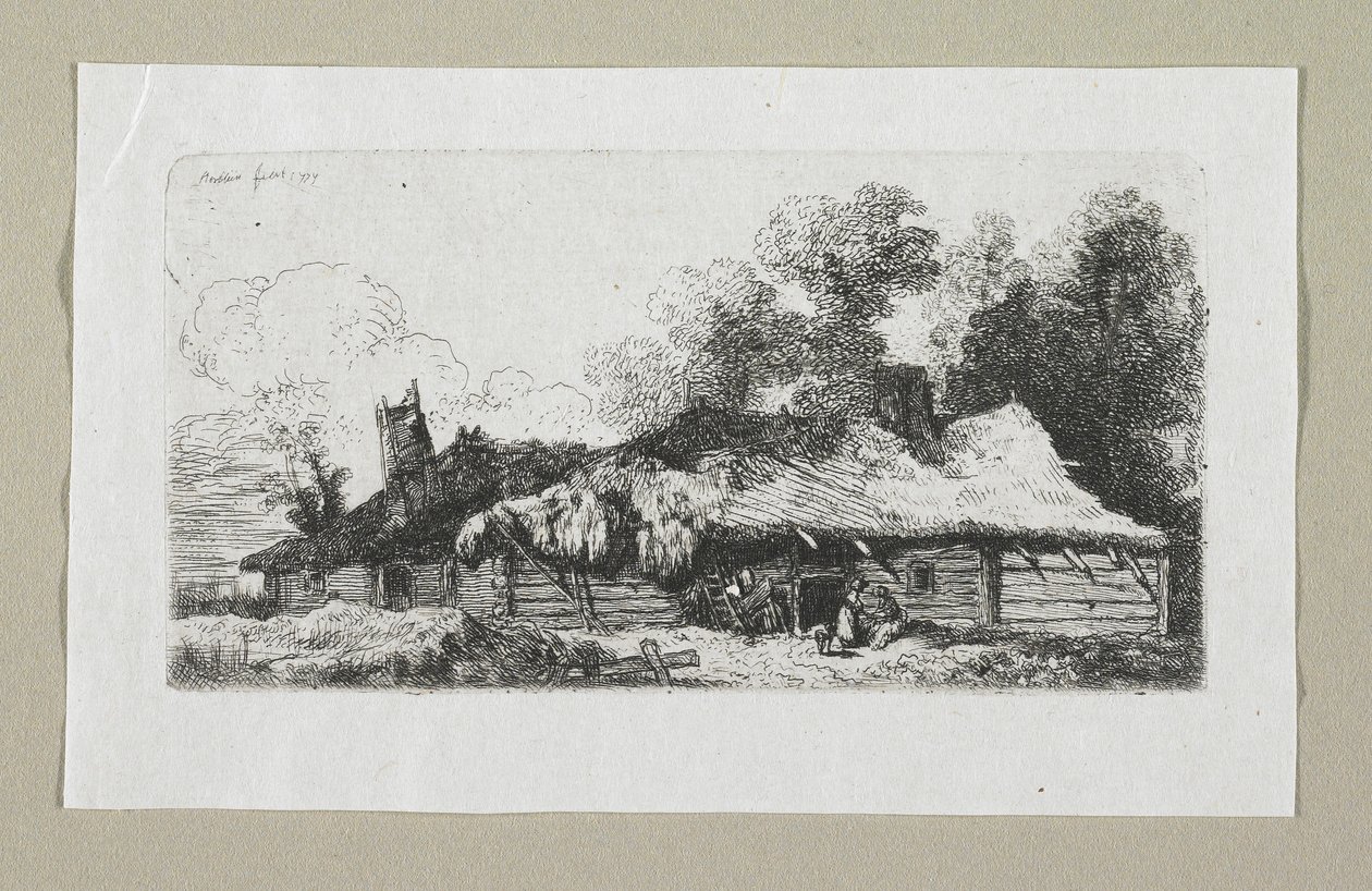 Paisagem com fazendas polacas de Stefan Juliusz Norblin de la Gourdaine