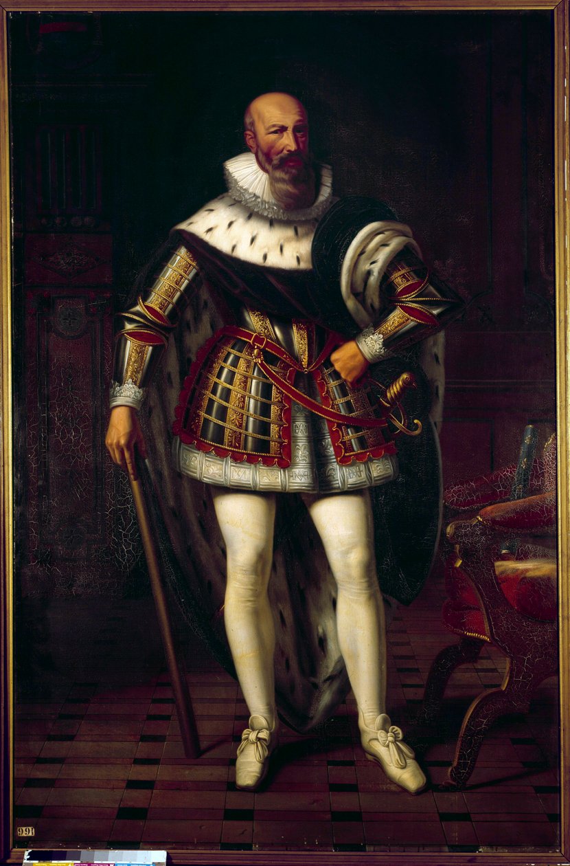 Portrait en pied de Maximilian de Bethune, Marquês de Rosny, Duque de Sully (1559-1641) Pintura de Sebastien Louis Norblin de la Gourdaine (1796-1884) de Stefan Juliusz Norblin de la Gourdaine